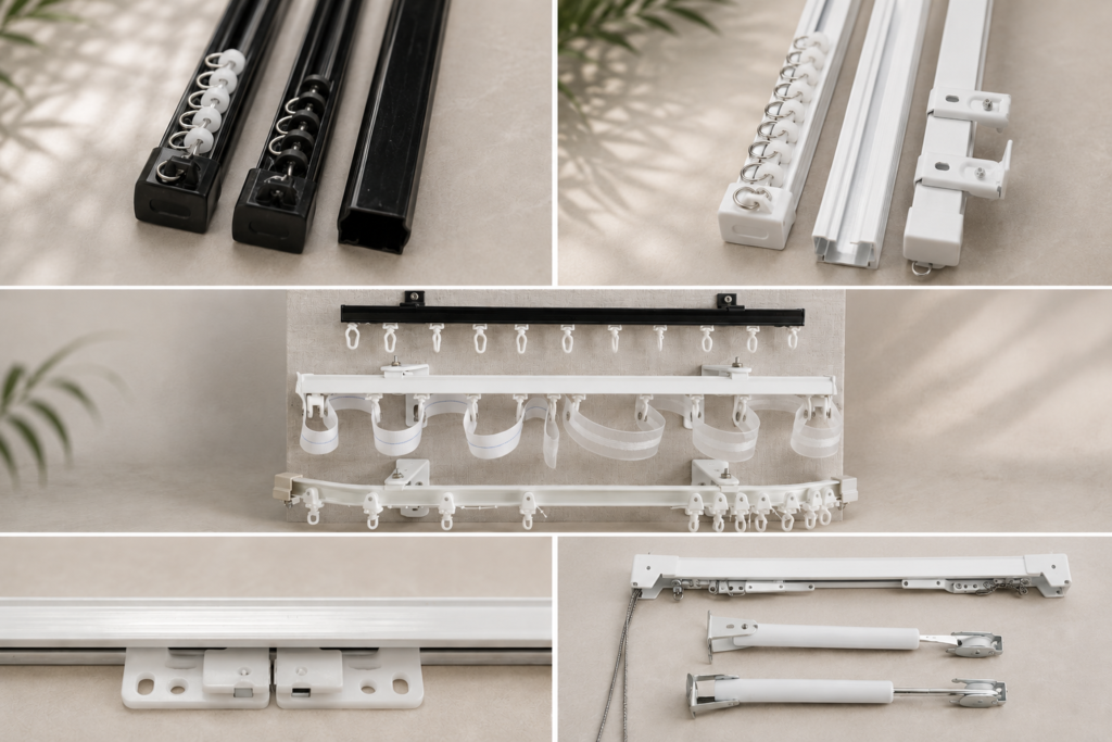 BALUM curtain track systems and hardware for residential and commercial applications