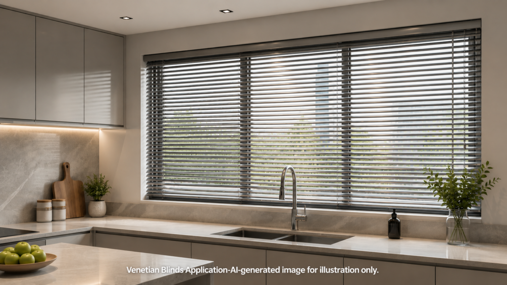 Venetian blinds supplied by BALUM for residential and commercial applications
